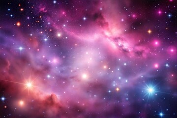 Obraz premium Colorful cosmic nebula captured in majestic detail with glowing stars galactic dust