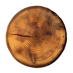 Cross-section of a tree trunk with visible rings