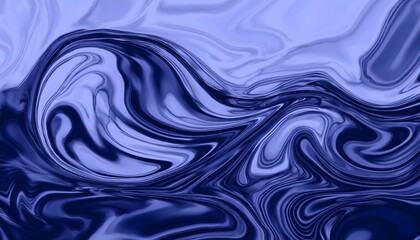smoky blue background, wavy glass with liquid and reflection; texture and abstraction