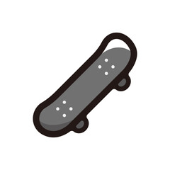 Skateboard outline icon for graphic design, apps and websites