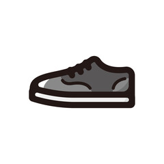 Skateboarding shoes outline icon for graphic design, apps and websites