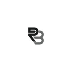 BR or RB awesome letter logo design. Abstract design with different colors illustration. Icon or monogram design.
