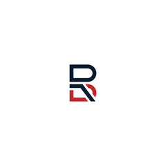 BR or RB awesome letter logo design. Abstract design with different colors illustration. Icon or monogram design.