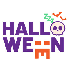 Halloween greeting and celebration lettering design