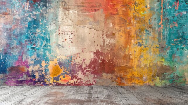 Multihued wall backdrop