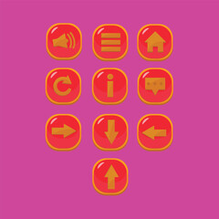 Icon button for 2D game