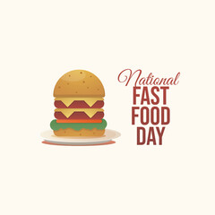vector graphic of National Fast Food Day ideal for National Fast Food Day celebration.
