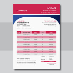Invoice bill design template