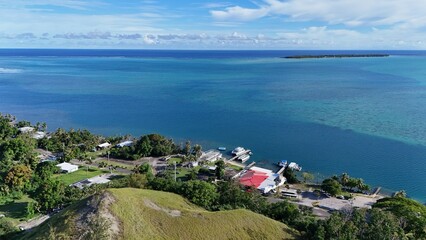 View of Cocos island from the hill of Merizo pier