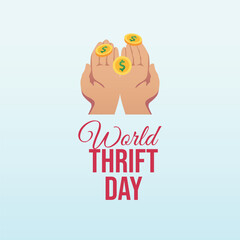 vector graphic of World Thrift Day ideal for World Thrift Day celebration.
