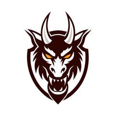 dragon head mascot logo