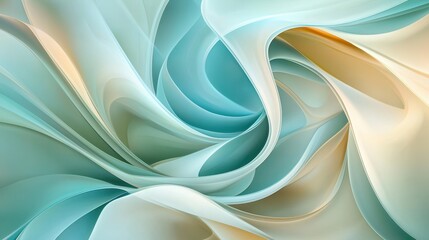 Fototapeta premium Abstract Swirling Pattern in Blue White and Gold Tones