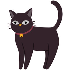 black cat cartoon illustration