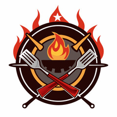 barbecue logo gaming mascot