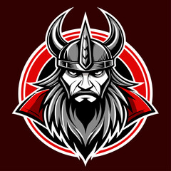 black viking logo gaming mascot