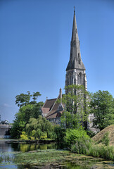 Old chirch in the middle of Copenhagen