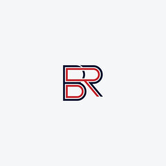 BR or RB awesome letter logo design. Abstract design with different colors illustration. Icon or monogram design.