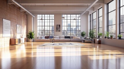 Fototapeta premium A contemporary loft design with floor plans