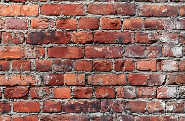 Obraz premium Classic Red Brick Wall Texture for Architectural and Design Use