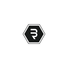 BR or RB awesome letter logo design. Abstract design with different colors illustration. Icon or monogram design.
