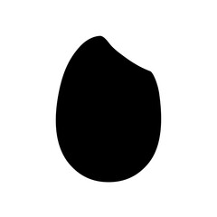 米粒シルエット_ベクターイラスト

