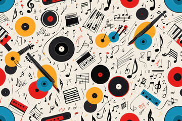 Obraz premium seamless pattern with black and white circles