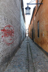 narrow street in the town