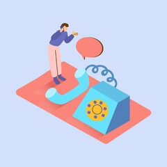 Cartoon Style Vector Illustration Related to Communication