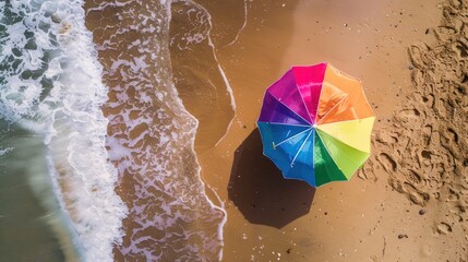 Beach Umbrella Aerial View