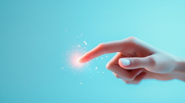 A hand tapping on a touchscreen display, highlighting the ease and responsiveness of a modern user interface.