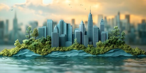 Infographics 3D city 