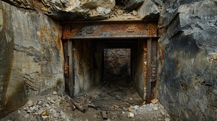 Rusty Entrance to an Abandoned Mine