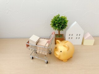 豚　貯金箱　買い物　