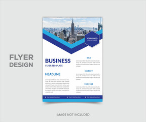 Modern template, in blue color, and modern flyer design.