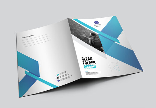 Creative Clean Business Presentation Folder Layout