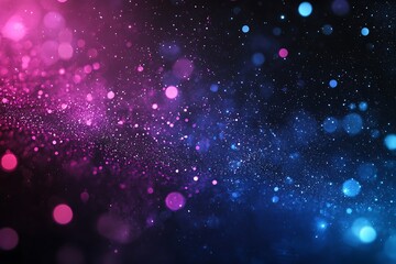 Vibrant Cosmic Lights: A Fusion of Pink and Blue Particles