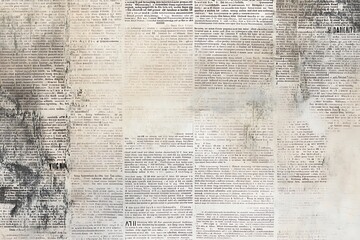 Historical Text Document with Faded Print and Multiple Columns