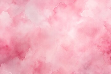Fototapeta premium Beautiful abstract pink cloudy sky watercolor art background illustration