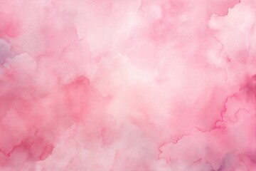 Fototapeta premium Dreamy pink watercolor background with soft blurred clouds and gentle texture