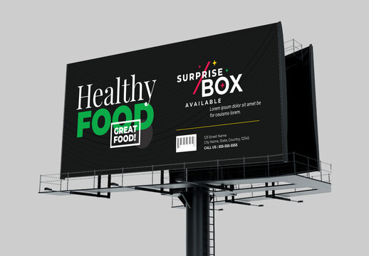 Creative Minimal Fast Food Billboard Banner