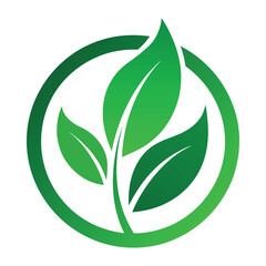 vector green leaf ecology logo 