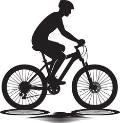 Naklejka premium Cycle silhouette vector illustration isolated on a white background