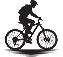 Naklejka premium Cycle silhouette vector illustration isolated on a white background