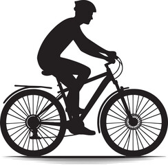 Obraz premium Cycle silhouette vector illustration isolated on a white background