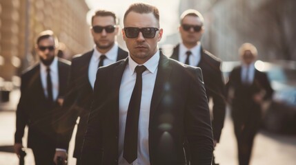 Security Guard Event Service. Officer And His Group