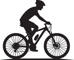 Naklejka premium Cycle silhouette vector illustration isolated on a white background