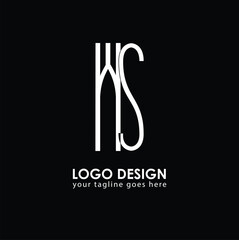 WS WS Logo Design, Creative Minimal Letter WS WS Monogram