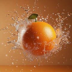 Design a high-resolution scene where strawberries, blueberries, blackberries, and raspberries spin mid-air, surrounded by dynamic water splashes, each droplet reflecting light and capturing the vibran