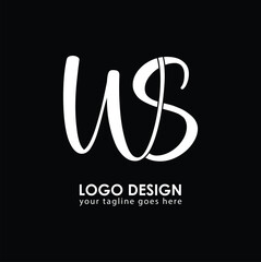 WS WS Logo Design, Creative Minimal Letter WS WS Monogram
