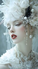 29. An artist wearing jewelry, personal and expressive